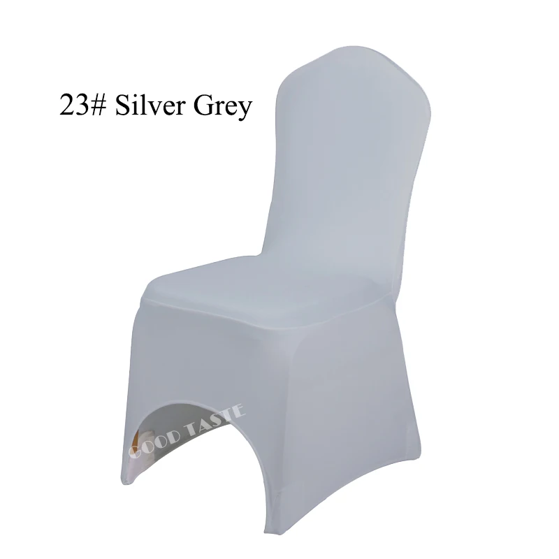 Silver 100 шт./лот Свадебные безжелезные чехлы для стульев стрейч спандекс стула для свадебной вечеринки Чехлы для свадеб банкета гостиничного декора - Цвет: Silver