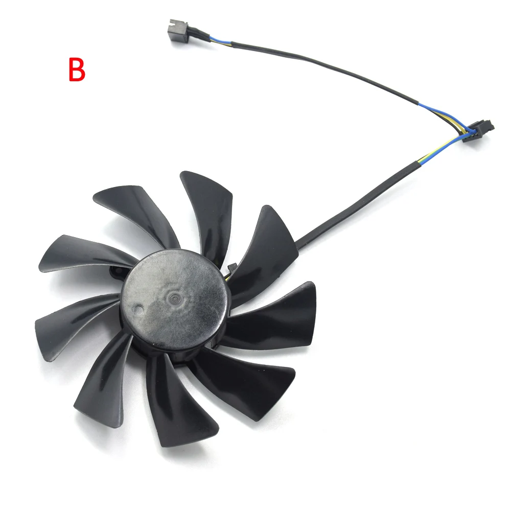 Firstd 85 мм FD9015U12S 4Pin DC 12 В Вентилятор охлаждения Замена для XFX HD7950 HD 7970 7950 Dual-X Видеокарта кулер вентилятор - Цвет лезвия: B FD9015U12S