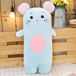 Mouse Washable Cartoon Plush Animals Long Stuffed Sleeping Leg Pillows Bunny Mouse Bear Dog Pig Kids Adults Overnight Toy 70/100cm - Цвет: Mouse