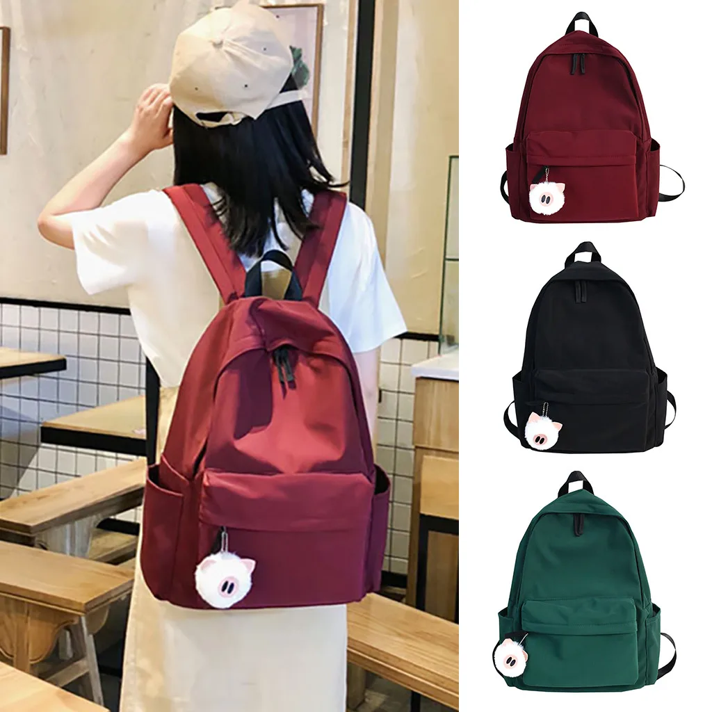 2019 Модные женские повседневные Простые большого объема плечо студенческий