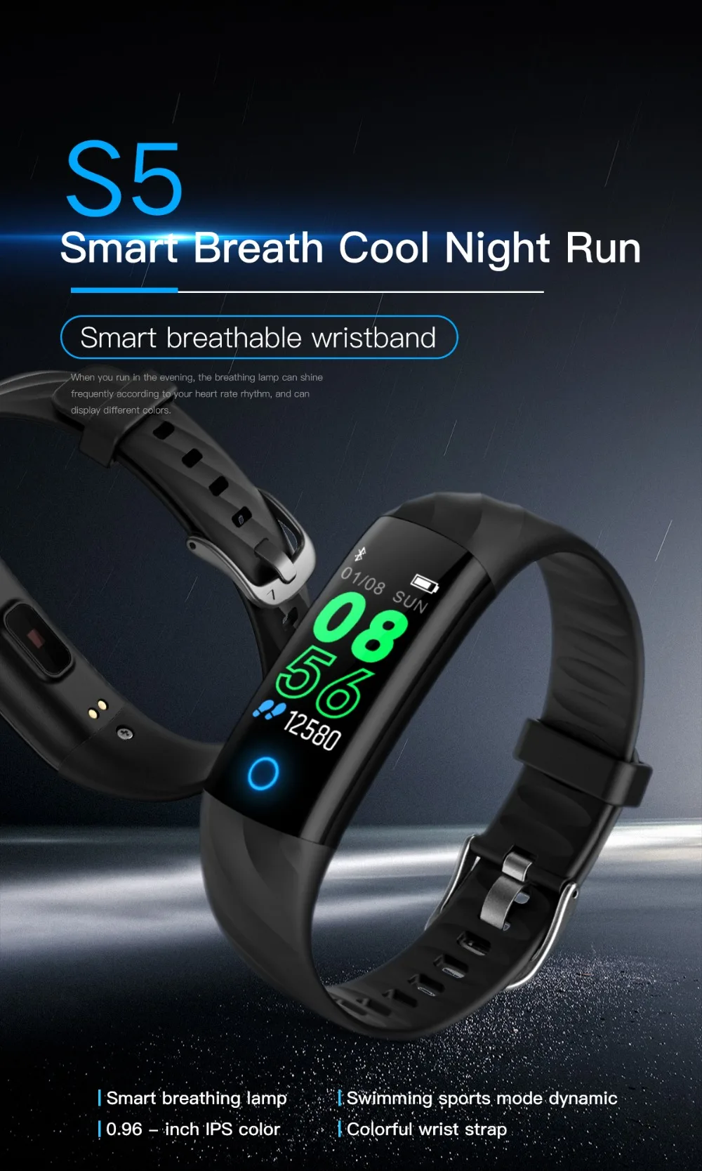 S5 спортивные водонепроницаемые Смарт-часы для женщин, умный браслет, Bluetooth, монитор сердечного ритма, фитнес-трекер, умные часы, Металлический Чехол