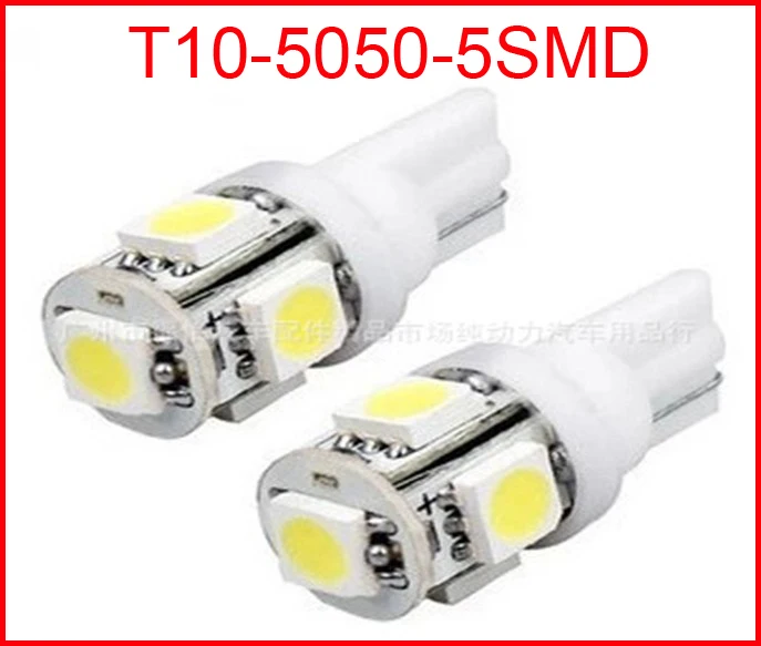 50 шт./лот Автомобильные светодиодные 159/193/W5W/194 T10 5SMD 5 SMD светодиоды 5050SMD 5led лампа |