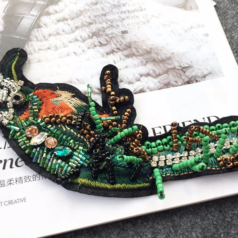 Дизайнерская одежда с вышивкой попугая аксессуары для одежды украшение животных