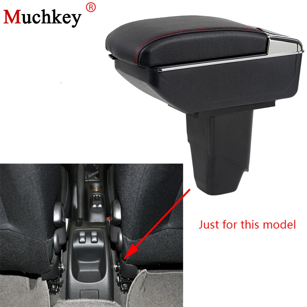 

Armrest box For PEUGEOT 206 207 2006-2013 Central Console Arm Store content box cup holder ashtray With Rise and Down Function