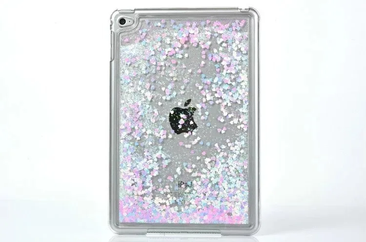 Новинка, Кристальный ПК для iPad mini 4, блестящий чехол для планшета с изображением сердца, жидкого песка, твердый ПВХ Чехол для iPad Mini 4, блестящий чехол