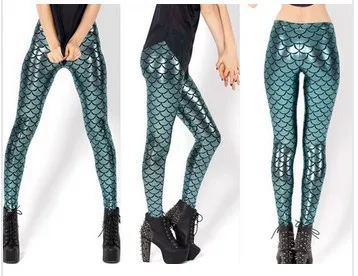 X-027 Top Sale summer new Women Mermaid Leggings fashion Space printed leggings | Женская одежда