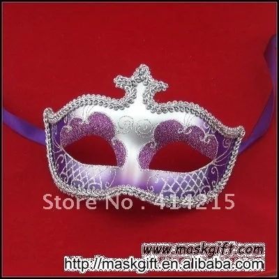 2016 популярная оптовая продажа фиолетовая и серебряная Маскарадная маска в