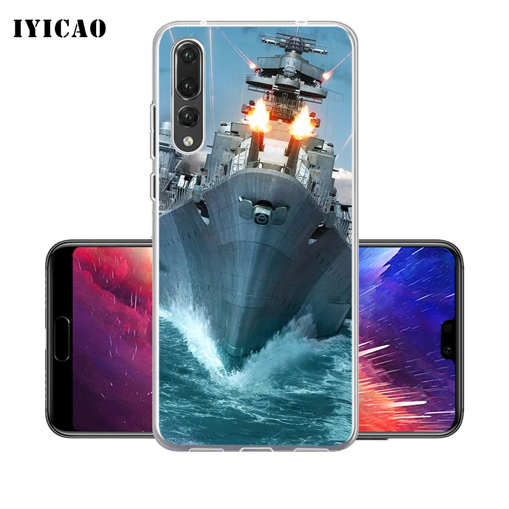 IYICAO World Of Warships Мягкий силиконовый чехол для телефона Huawei P30 P20 Pro P10 P9 P8 Lite P Smart из