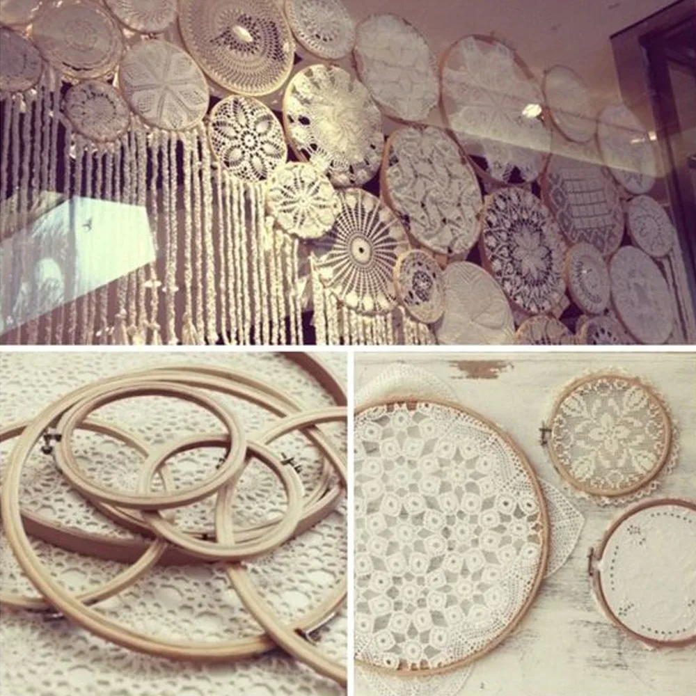 5 шт./компл. 13 см 17 20 23 26 Вышивка Обручи рамка для DIY декора стен | Дом и сад