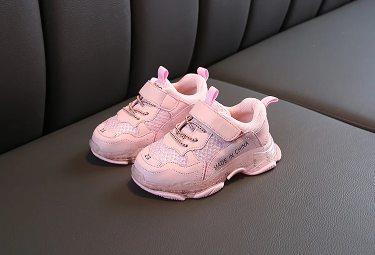 Children's shoes autumn new arrive classic style crystal bottom candy color mesh breathable sports shoes