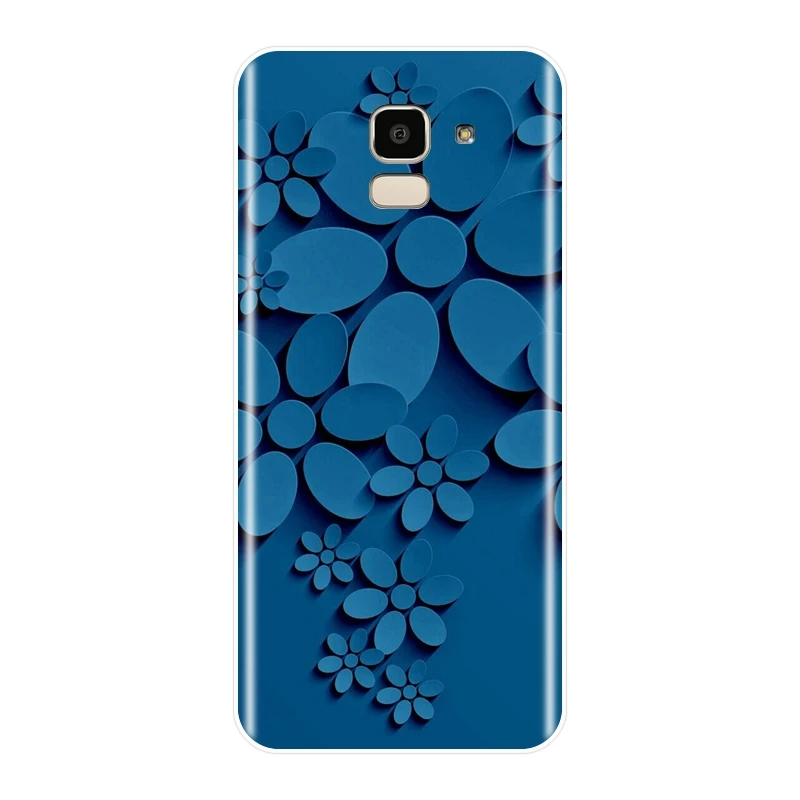 Задняя крышка для Samsung Galaxy J4 J6 J8 Plus силиконовый чехол с цветами розы J2 J5 J7 Prime J3 2015