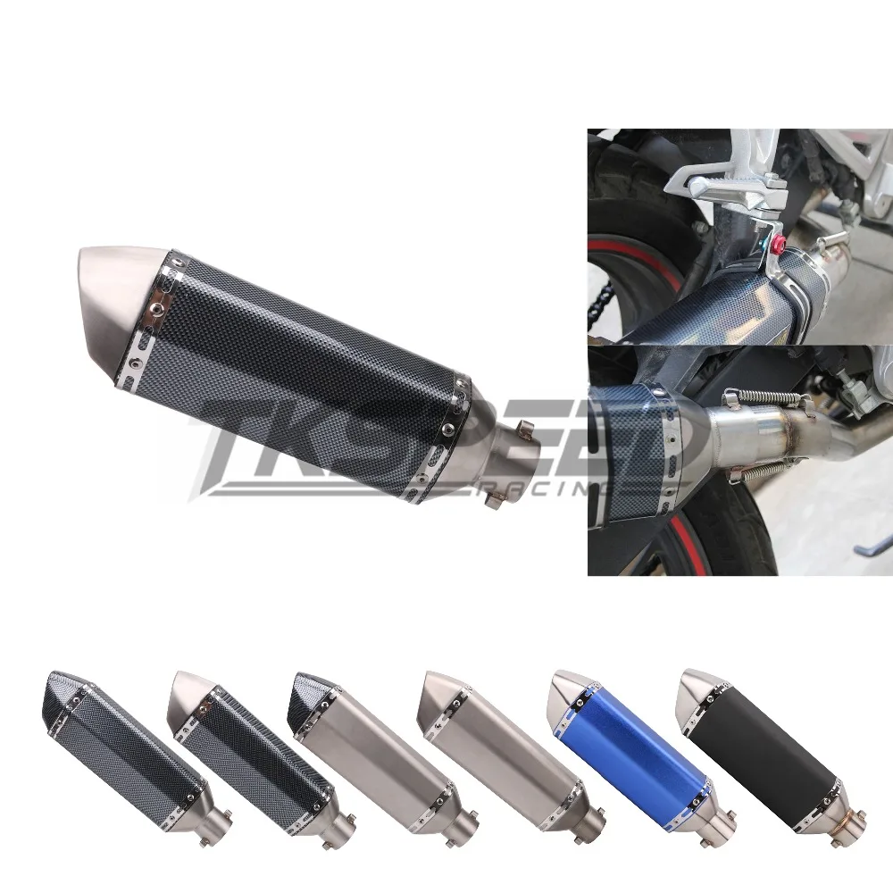 51mm universal Motorcycle Modified Exhaust pipe Muffler scooter For CBR125 CBR250 CB400 CB600 YZF FZ400 Z750|exhaust fans for bathroom|carbon fibre