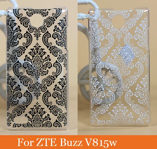 Жесткий пластиковый чехол для ZTE Blade Buzz v815w с винтажным цветком V815W бесплатная