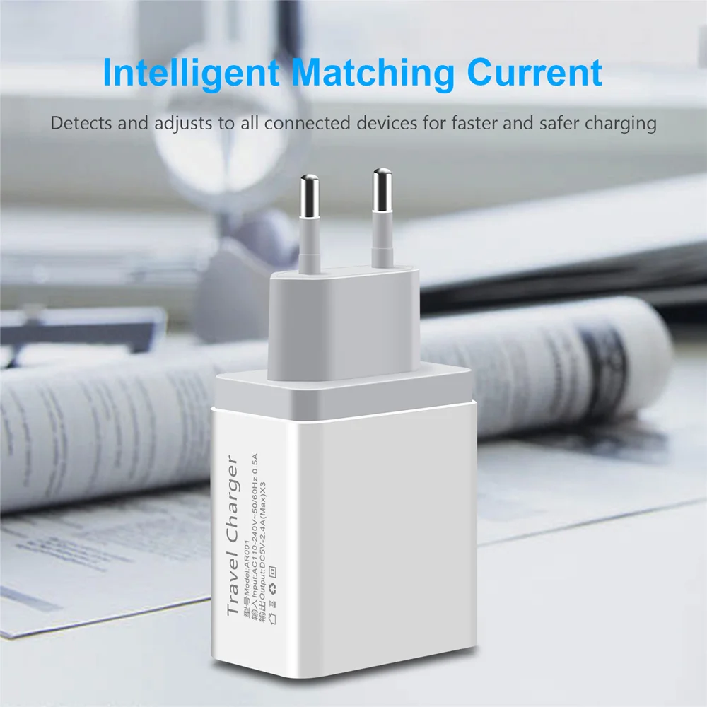 AIFFECT 5 в 3 порта USB зарядное устройство EU US адаптер traverl для iphone X 8 7 Huawexiaomi g мобильный