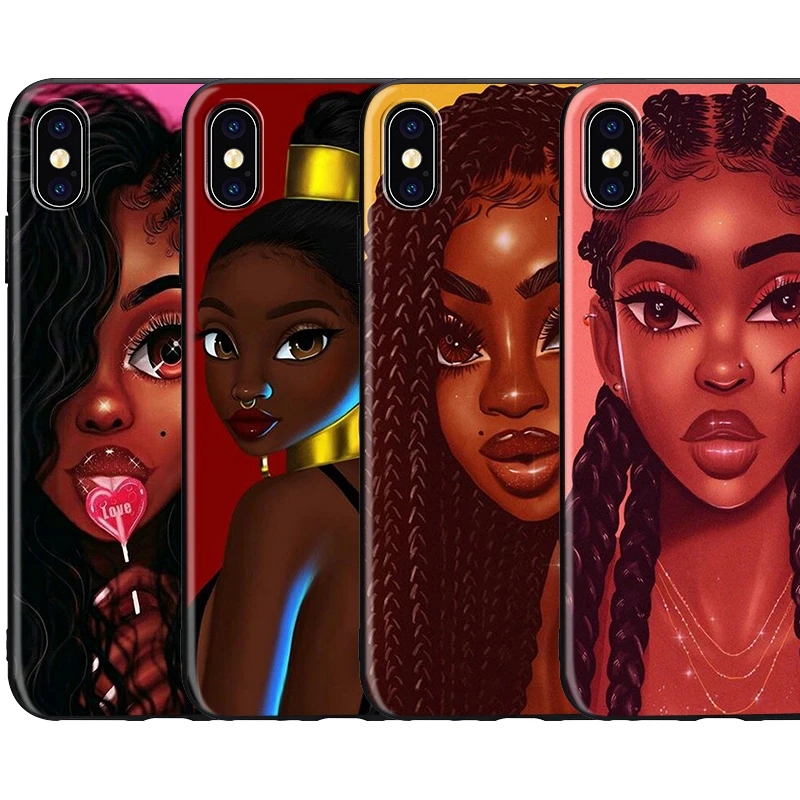 Модный черный мультяшный мягкий чехол для телефона из ТПУ iPhone 8 7 6 6S Plus X 5 5S SE XS XR max