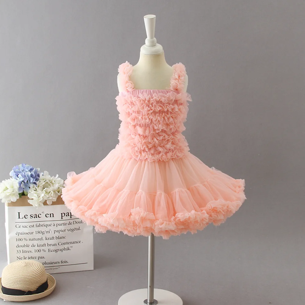 Red Tutu Girl Dress Pink Layered Ballet Puffy Angel Birthday Vestidos 2020 Kid Clothes 2 3 4 6 8 10 12 Year Old 184089 | Детская одежда