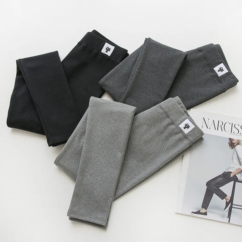 Женские модные черные брюки однотонные осень 2018|Легинсы| |