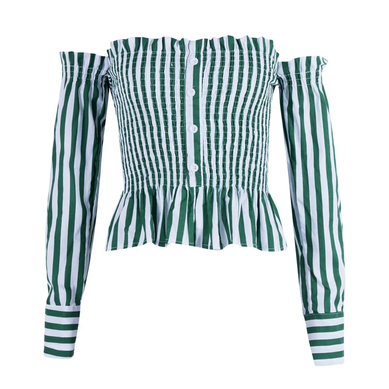 Женская блузка с открытыми плечами укороченный топ осенняя длинным рукавом в