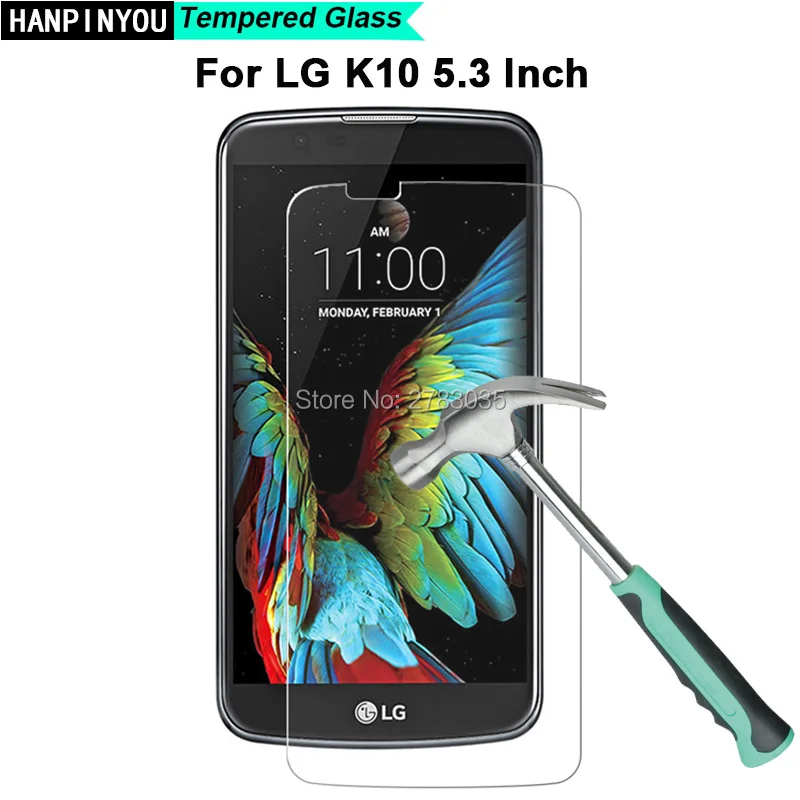 Для LG K10 (2016) K410 K420N K430DS / Dual 5 3 &quotтвердость 9H 2.5D ультратонкое закаленное защитное