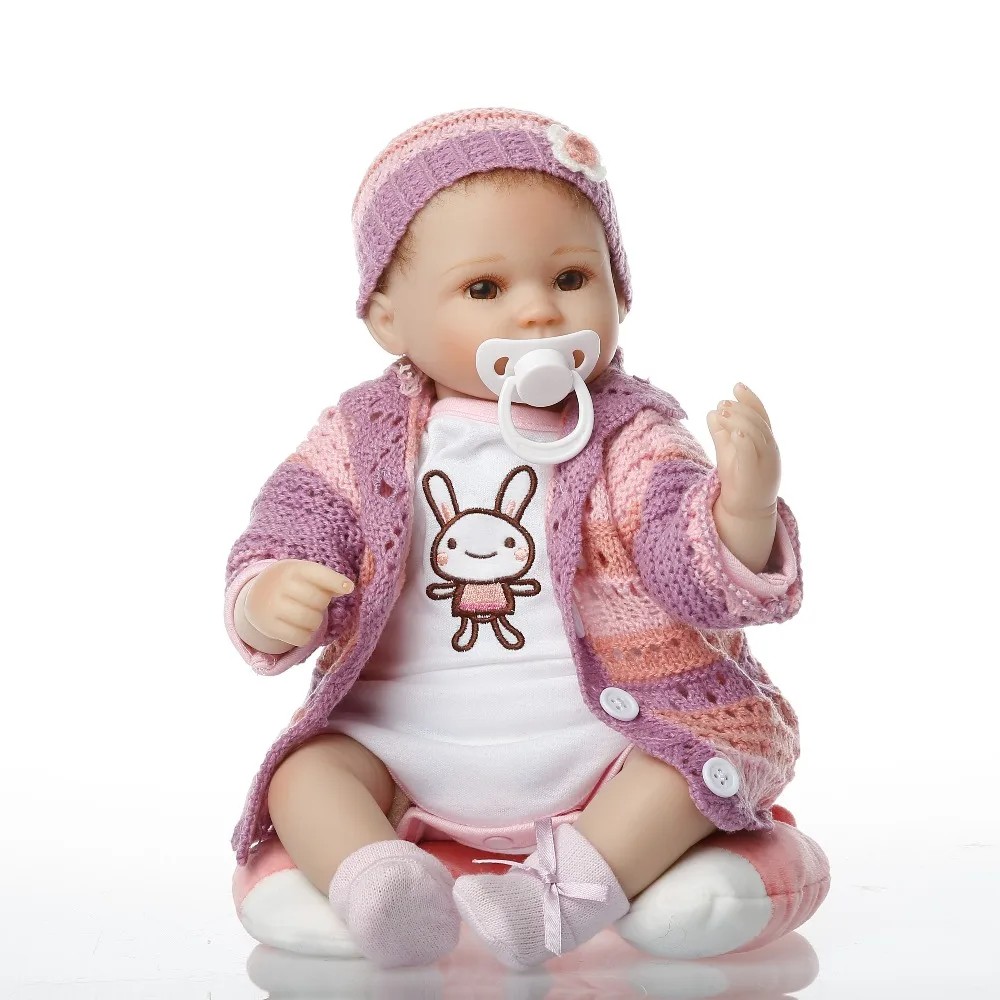 SanyDoll 17 дюймов 42 см силиконовые куклы для новорожденных Реалистичная кукла детей