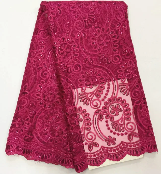 5 ярдов/шт. Модная Королевская Синяя французская сетчатая кружевная ткань с