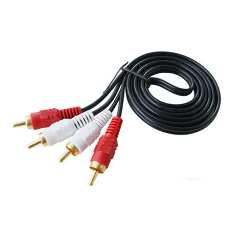 2RCA папа 2 RCA Мужской кабель стерео двойной аудио av для DVD ТВ CD усилитель