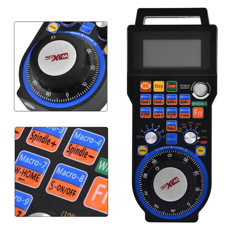 SHINA XHC Mach3 WHB04B 6 осевой USB CNC беспроводной Маховик 100PPR MPG для станка с ЧПУ|Маховик| |