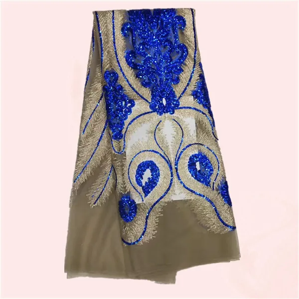 Великолепная чистая кружевная ткань с французское кружево блестками для платья