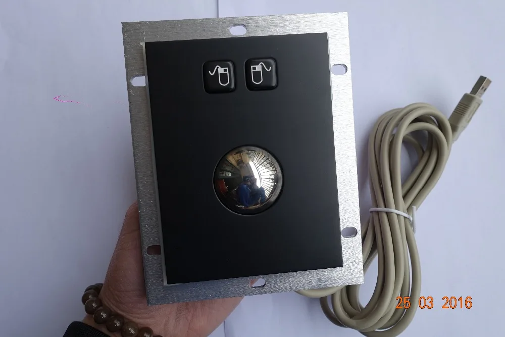 Металлический трекбол промышленной устройство-манипулятор нержавеющая сталь