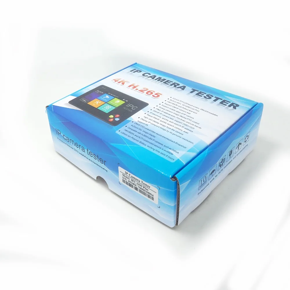 IPC1600 плюс 3,5 дюймовый сенсорный экран IP CCTV тестер монитор ip-камера HD H.265 тестирование аналоговой камеры 1080P ONVIF PTZ wifi 12V1