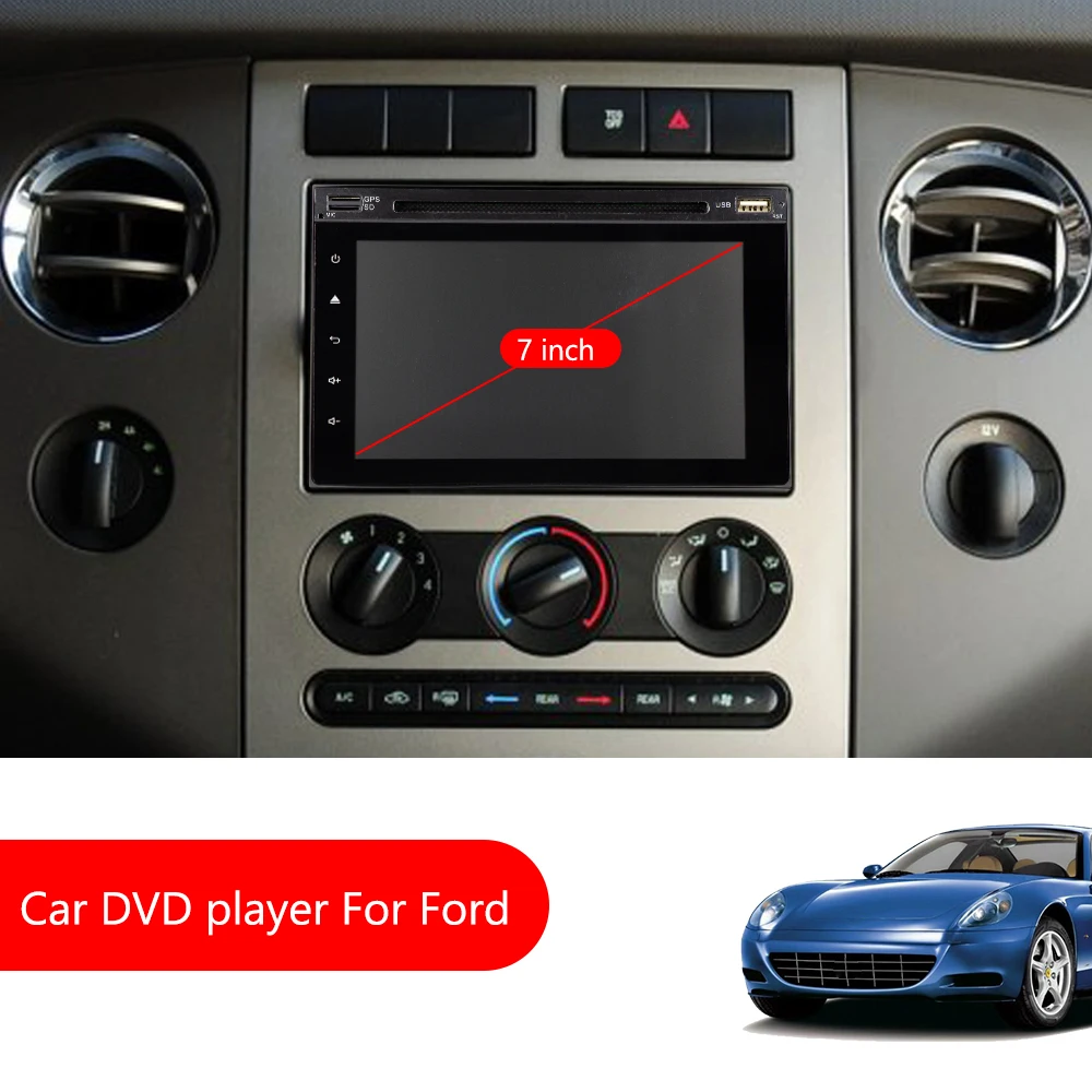 Eunavi Автомобильный DVD Android 9 0 2 din радио для Ford 500/F150/Explorer/Edge/Expedition/Mustang/fusion/Freestyle 8 ядер