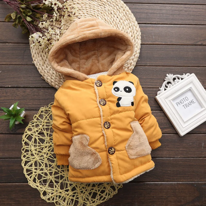 Детские куртки детская верхняя одежда флисовые толстовки с мультяшной пандой