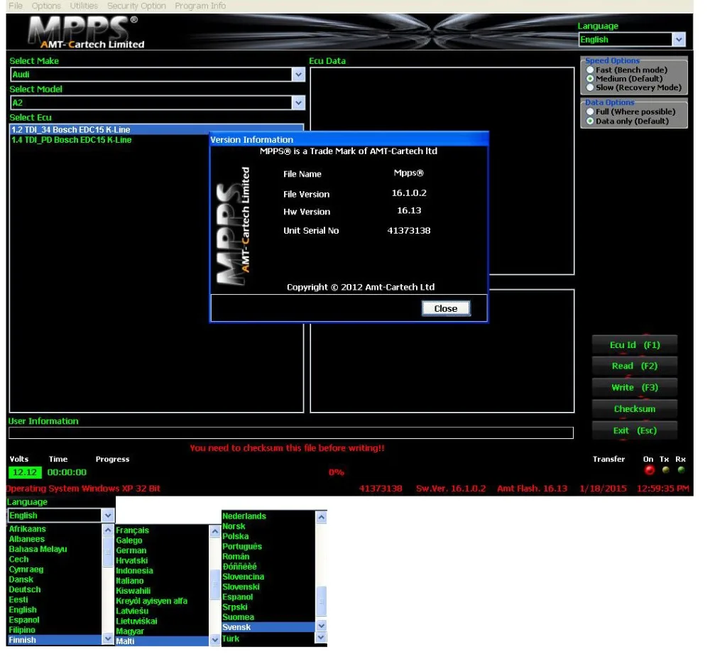 MPPS V16.1.02 ECU чип тюнинг для EDC15 EDC16 EDC17 Inkl CHECKSUM чтение и запись памяти ECU чип Тюнинг инструмент