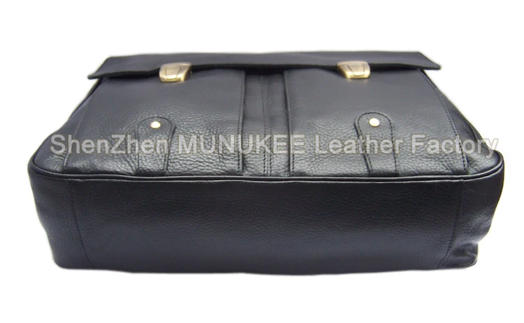 Fashion Men Leather Briefcase Portfolio men briefcase large Business bag 15