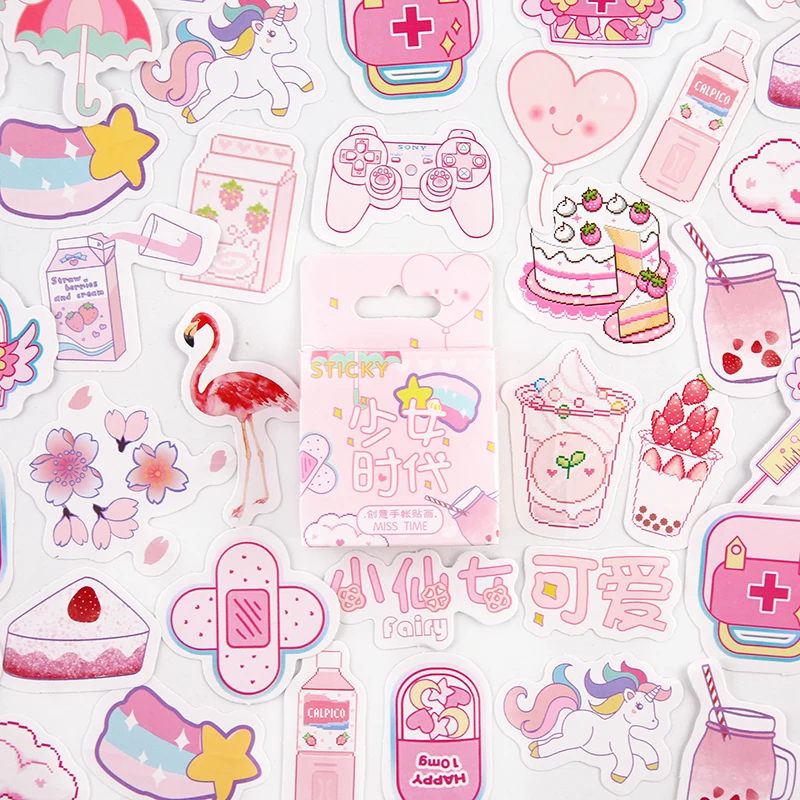 46 шт/1 упаковка Kawaii канцелярские наклейки для девочек возраст дневник планировщик декоративные мобильные наклейки Скрапбукинг DIY ремесленные наклейки - Цвет: Shaonvshidai
