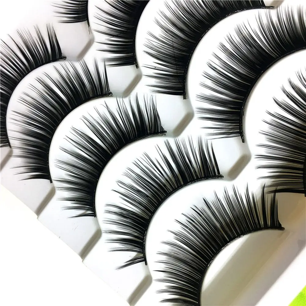 5 пар/компл. Накладные ресницы ручной работы натуральные толстые черные длинные
