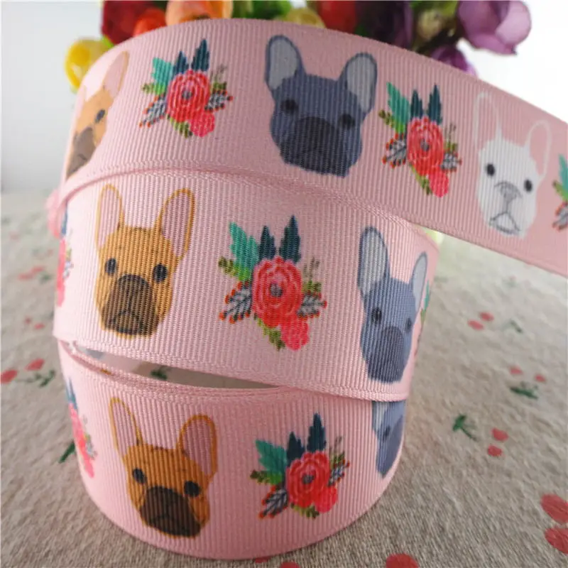 9 18071205, мм " 25 мм 5 ярдов животных печатных grosgrain ленты DIY hairbows материалы ручной работы - Цвет: 9
