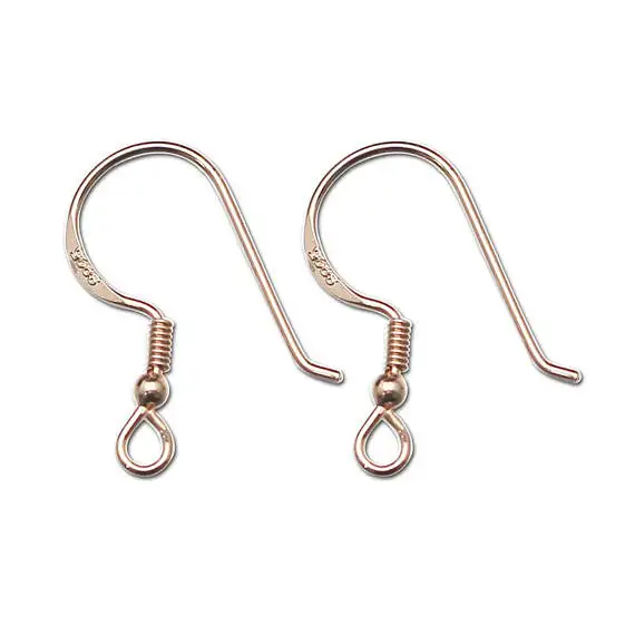 Rose Gold 20 pairs 20 пар/лот серебро 925 пробы заушный крючок из натуральной 925 Серебряные серьги застежка-крючок - Цвет: Rose Gold 20 pairs