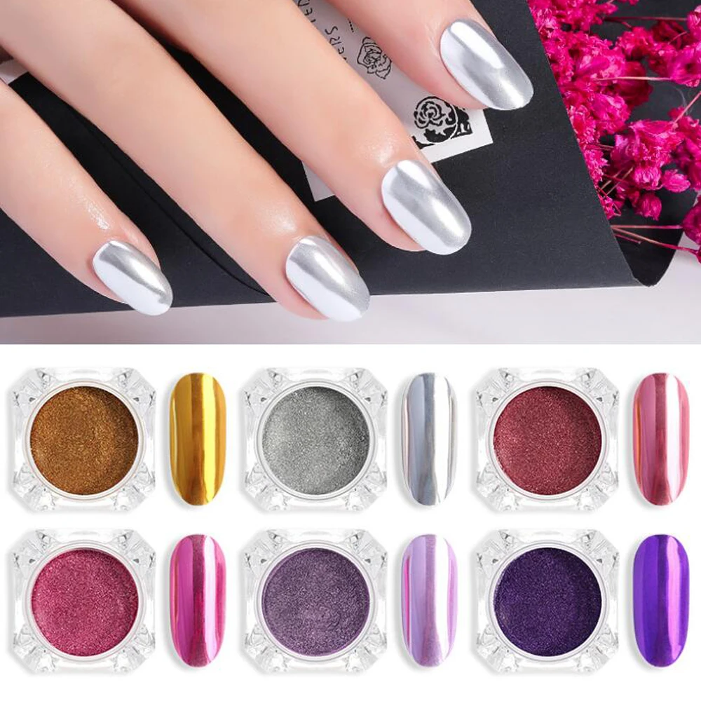 Хромированный порошок для ногтей Bittb блестящий пигментный Золотая Роза