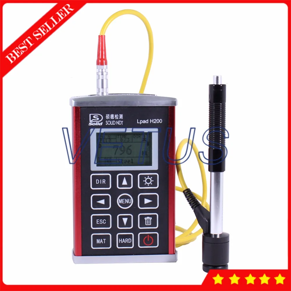 Портативный тестер твердости Lpad H200 Цифровой Измеритель Твердости HL HV HRA HRC HRB HB HS 600