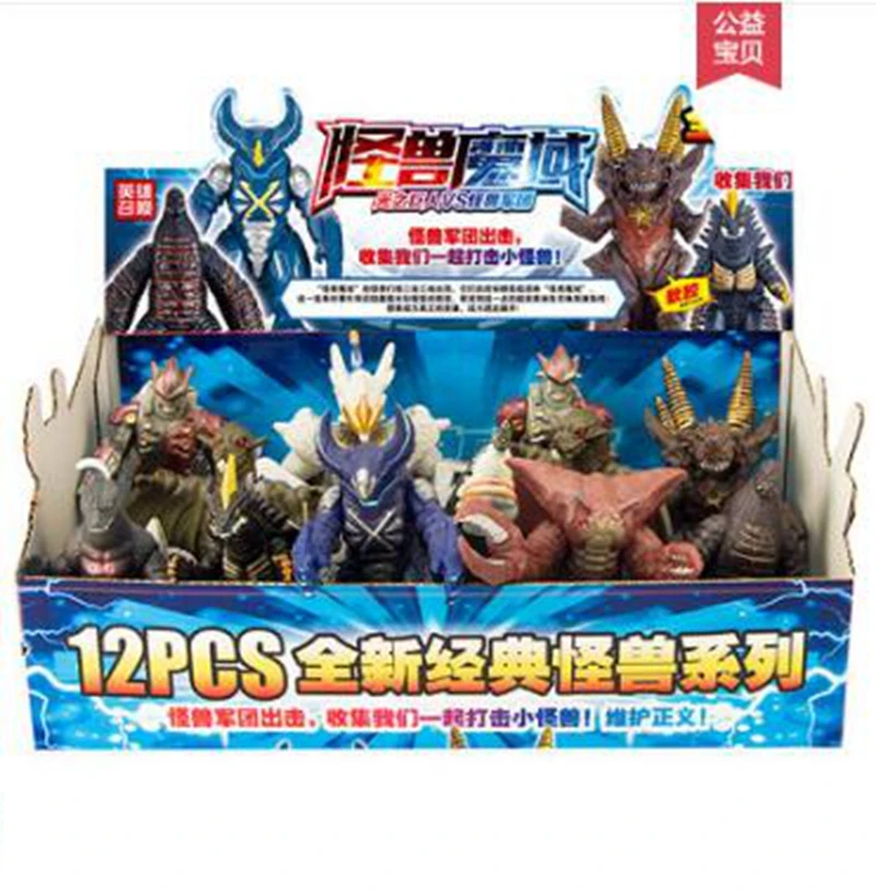 Монстр магический домен Ультрамен мягкий Reed King Asteron power Toy 12 шт набор монстров ПВХ Рисунок от руки Модель Детские куклы игрушки Стиль