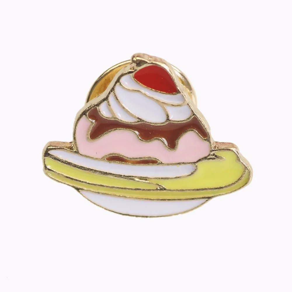 Timlee X308 BD Cartoon Cute Cat Ice Cream Metal Brooch Pins Wholesale | Украшения и аксессуары