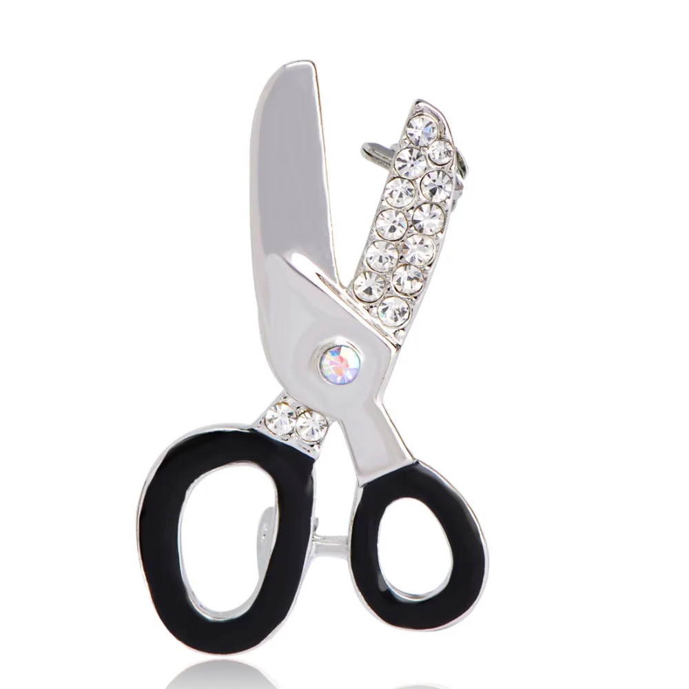 Брошь в виде милых ножниц стразы Женская Профессиональная корсажная брошь с