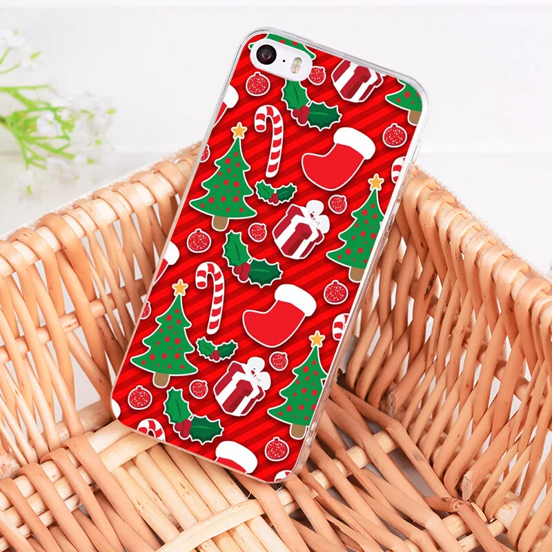 Laumans Рождество узор ультра тонкий мультфильм чехол для телефона Apple iPhone 8 7 6 S Plus X 5