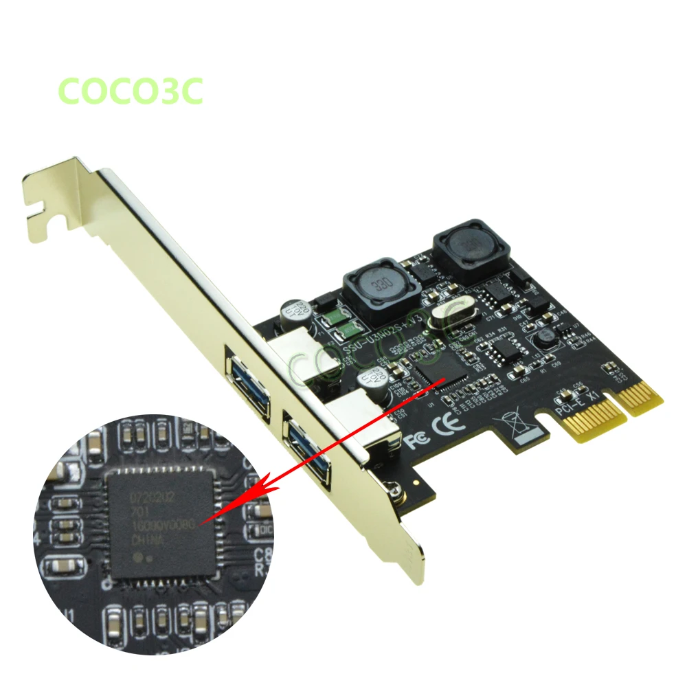 Чипсет NEC720202 Superspeed 5 Гбит/с 2 порта USB 3.0 PCI-e контроллер карта PCI Express для внешнего 3 0