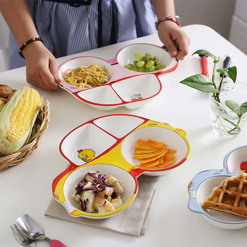 Тарелки в форме автомобиля столовая утварь для кормления посуда милый
