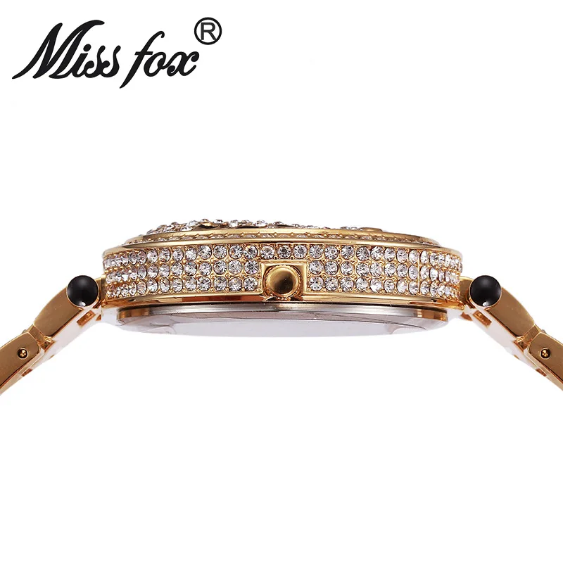 Miss Fox брендовые современные модные женские кварцевые часы Montre Femme Horloge с ремешком из нержавеющей стали женские часы красивые наручные часы