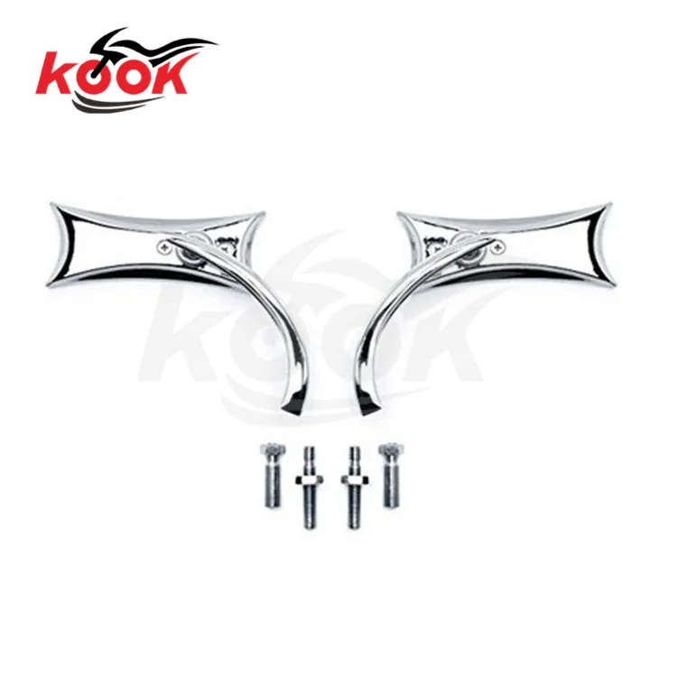

top quality chrome motorcycle mirror for Harley Davidson rearview mirror silver motorbike side mirrors for harley accessories