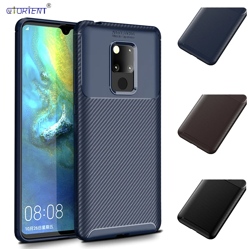 Чехол бампер из углеродного волокна для HUAWEI Mate 20X Mate20X силиконовый чехол ТПУ
