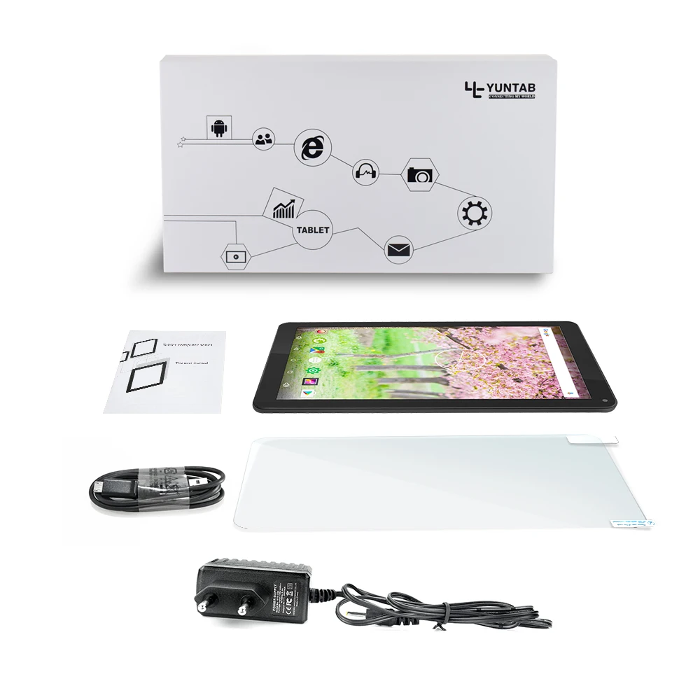 Горячая распродажа! Yuntab 10 1 дюймовый планшетный ПК D102 Android 6 0 Allwinner A33 quad core 1G + 8G с